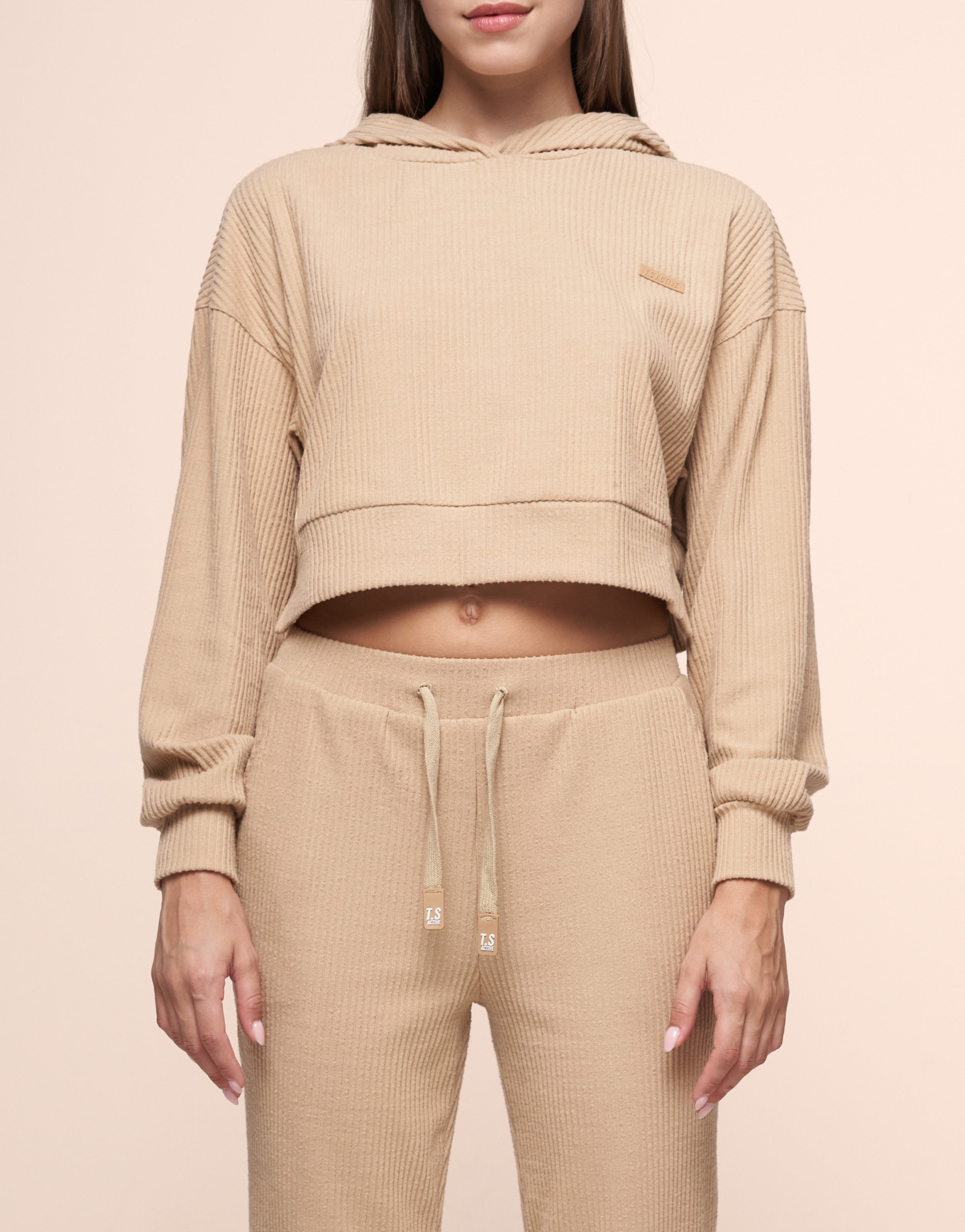 KNIT HOODIE BROWN