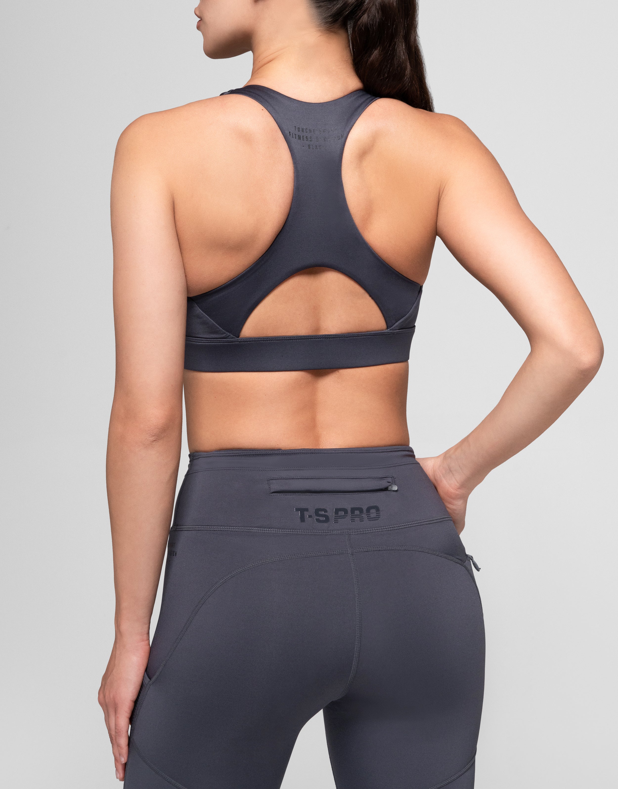 PRO GREY ZIPPED TOP