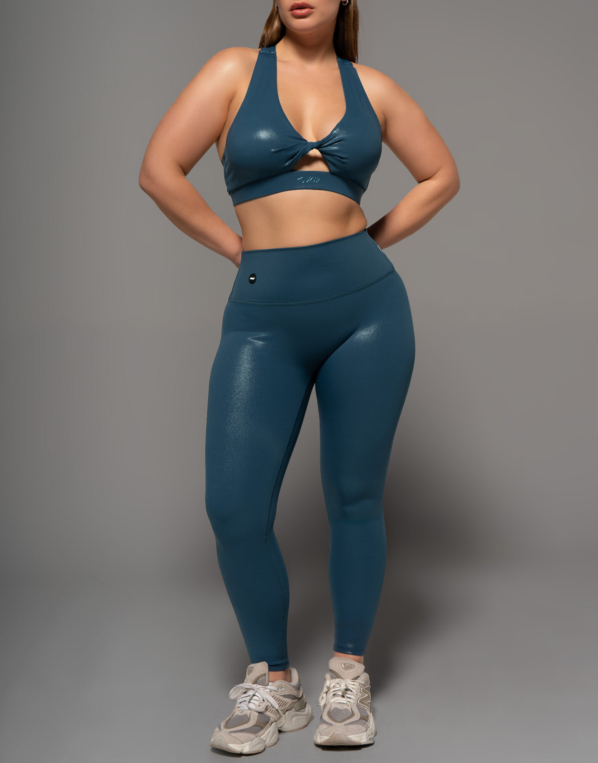 NAVY SHINE LEGGING
