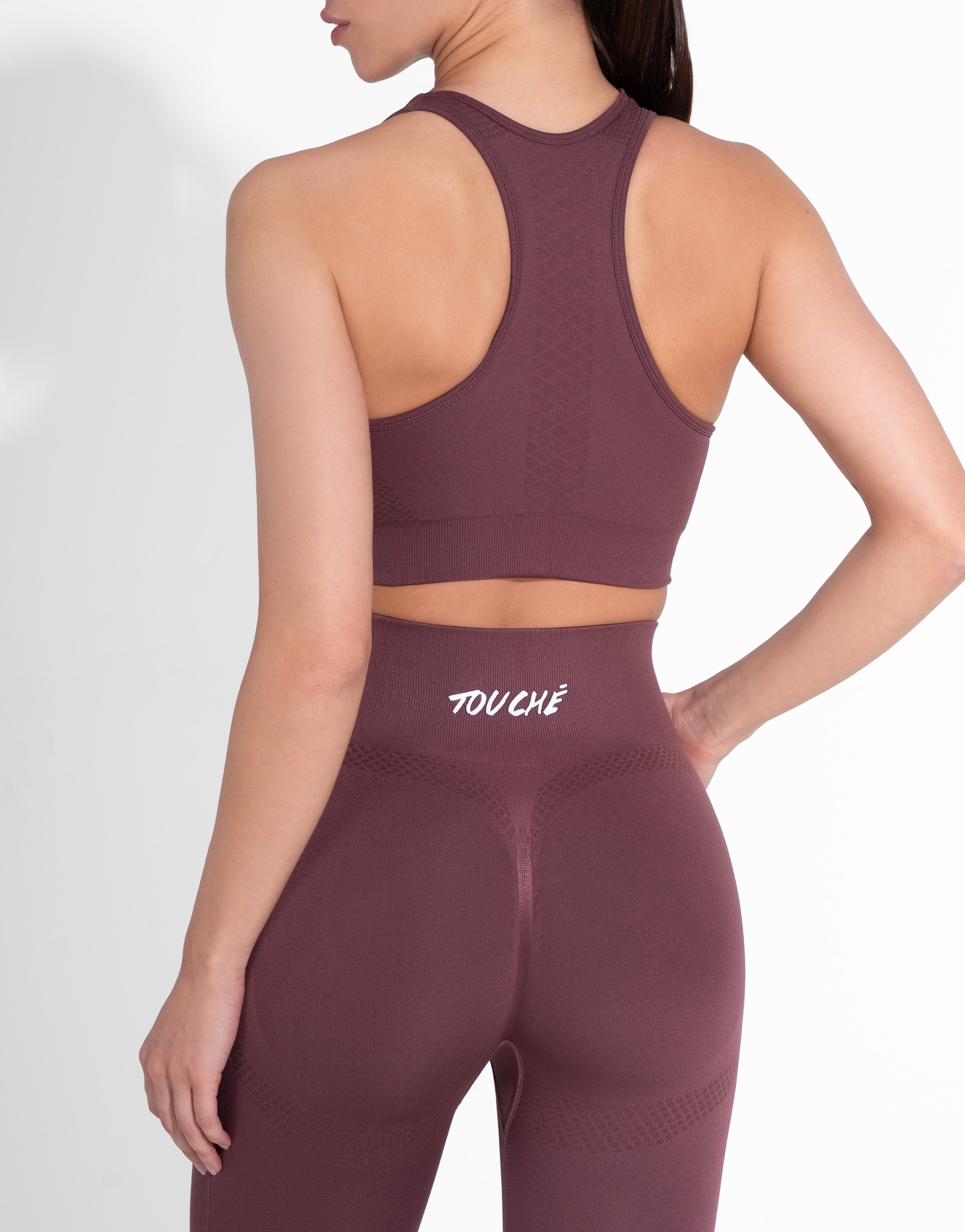 AEREO BROWN SEAMLESS TOP