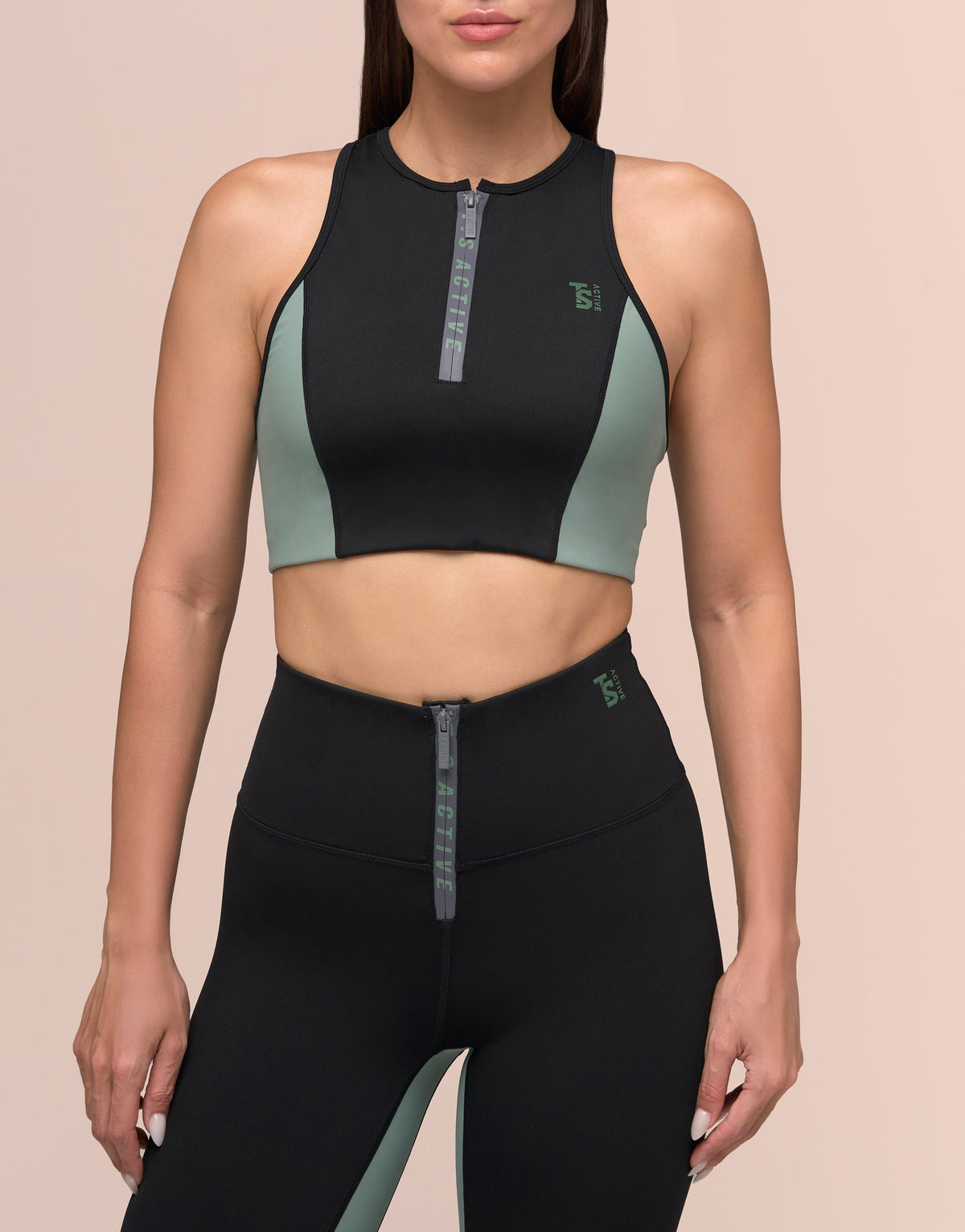 ZIPPED ARMY TOP