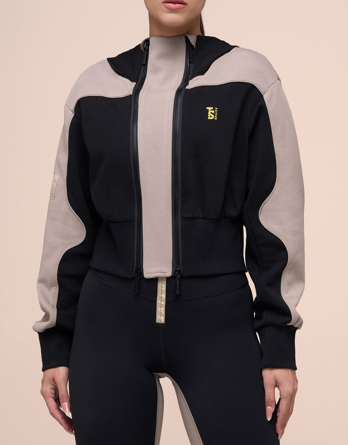 ZIPPED MOCHA WINDBREAK