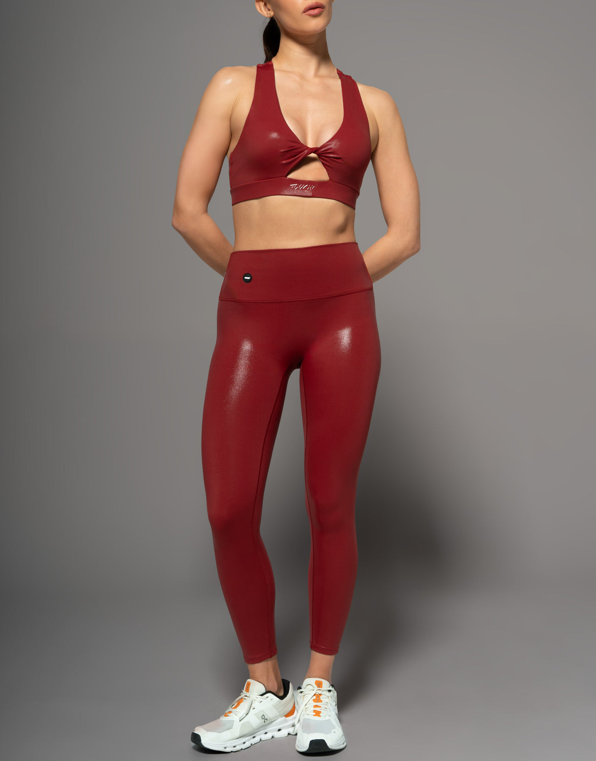 BURGUNDY SHINE LEGGING