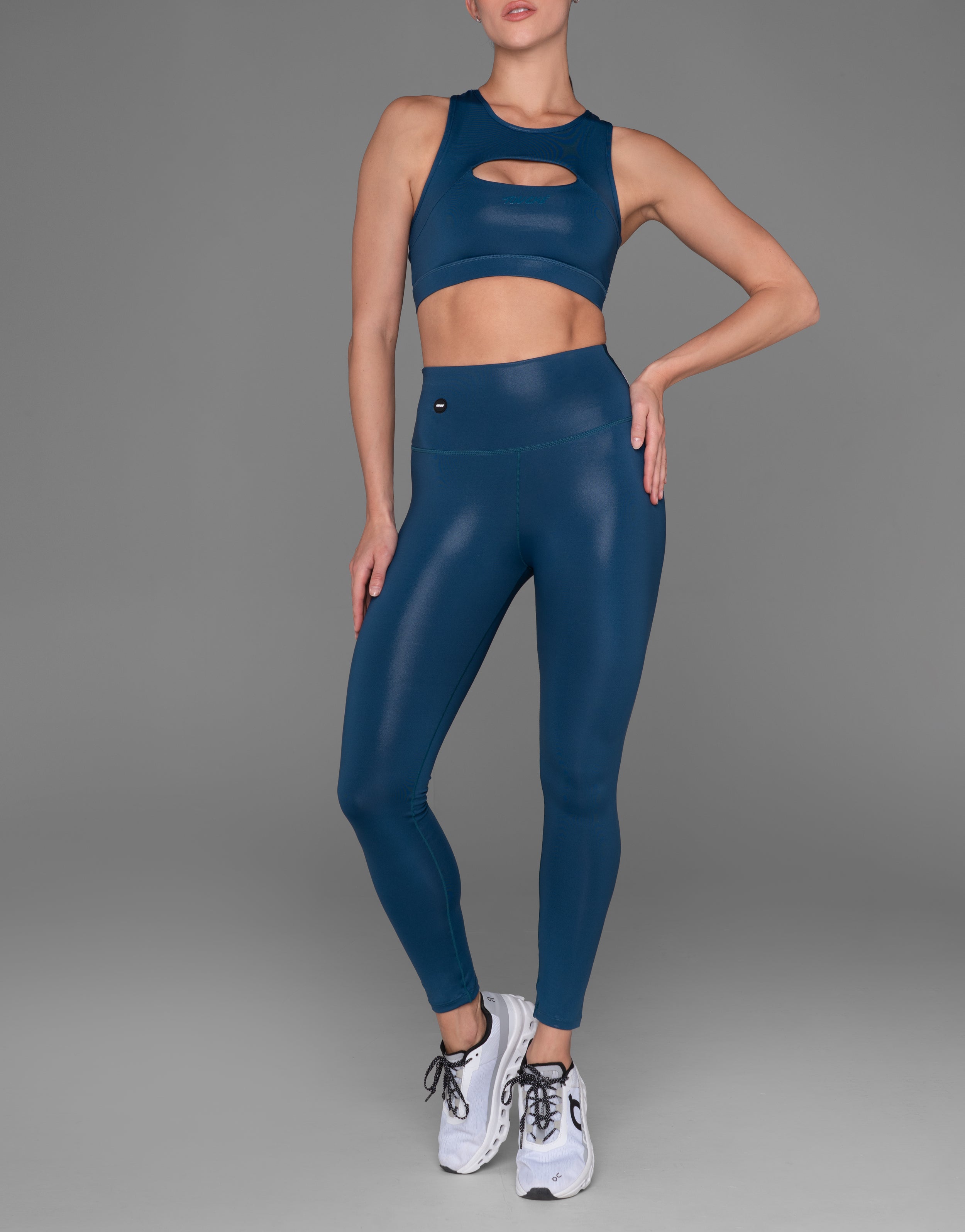 NAVY SHINE LEGGING